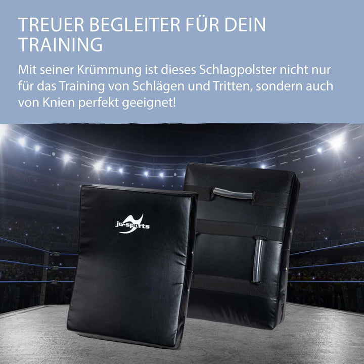 Ju-Sports Schlagpolster Kampfsport Curved I Pratze aus Kunstleder zum Trainieren von Kicks im Taekwo