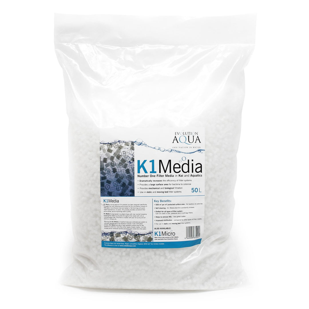 Unique Koi K1 Media 50L 4 Stege Moving-Bed Filtermedium Filtermaterial