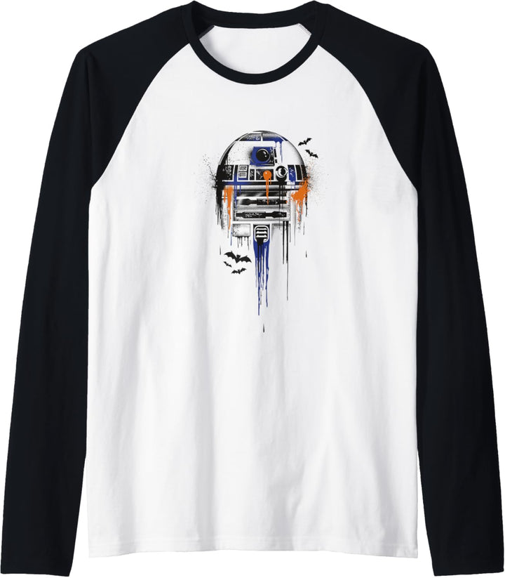 Star Wars Halloween Dripping Paint R2-D2 Raglan