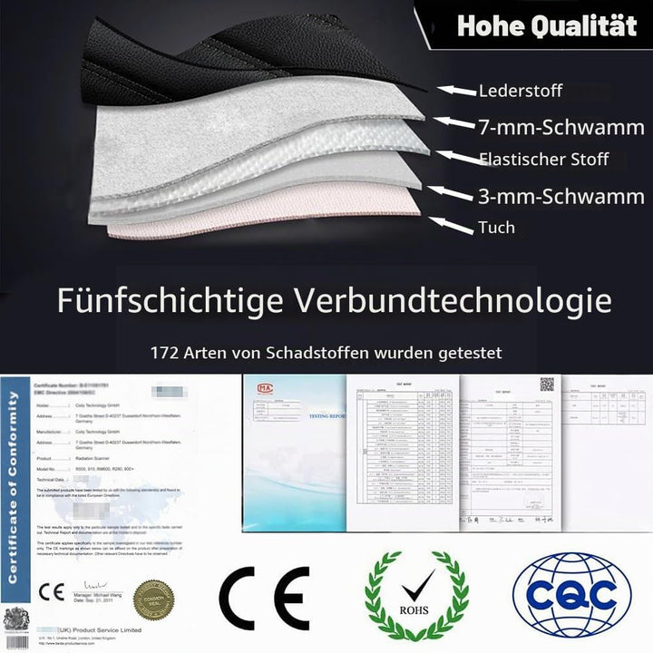 Schwarze Kunstleder-Vordersitzbezüge Wasserdichte und strapazierfähige Autositzschoner für Opel-AMPE