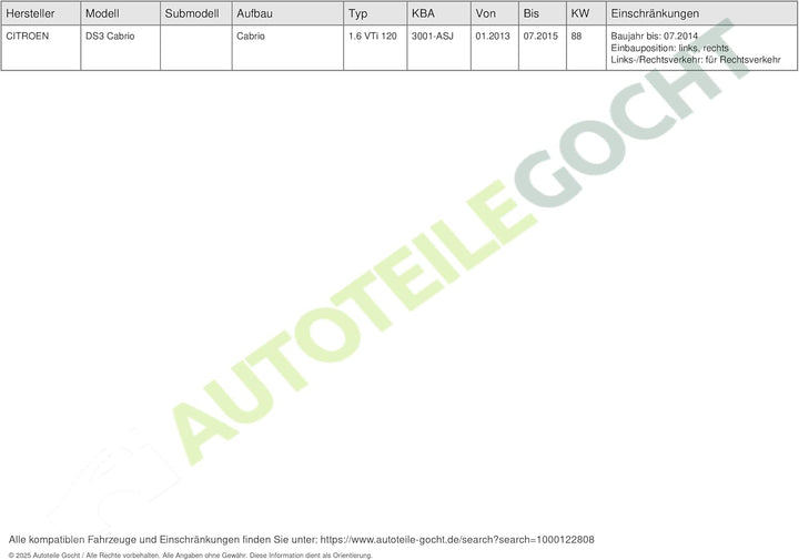 HELLA 2VA 354 675-011 Heckleuchte - Glühlampe - links - für u.a. Citroën Ds3, Links