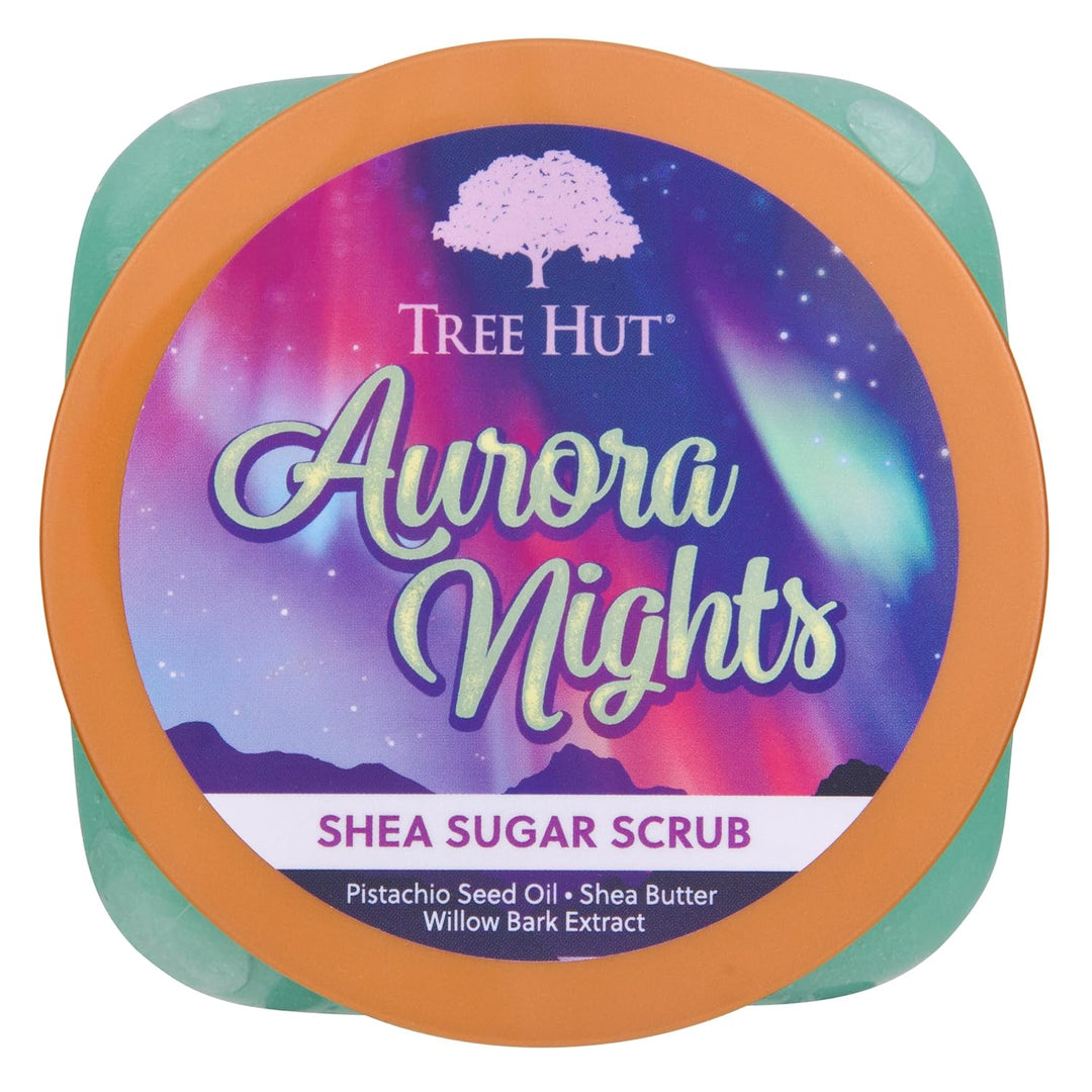 Tree Hut Aurora Nights Shea Sugar Scrub, Peeling Körperpflege, Körperpeeling, Zuckerpeeling, trocken