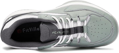 FitVille Extra Weit Tennisschuhe Damen Breit Hallenturnschuh Atmungsaktiv Training Schuhe für Tennis