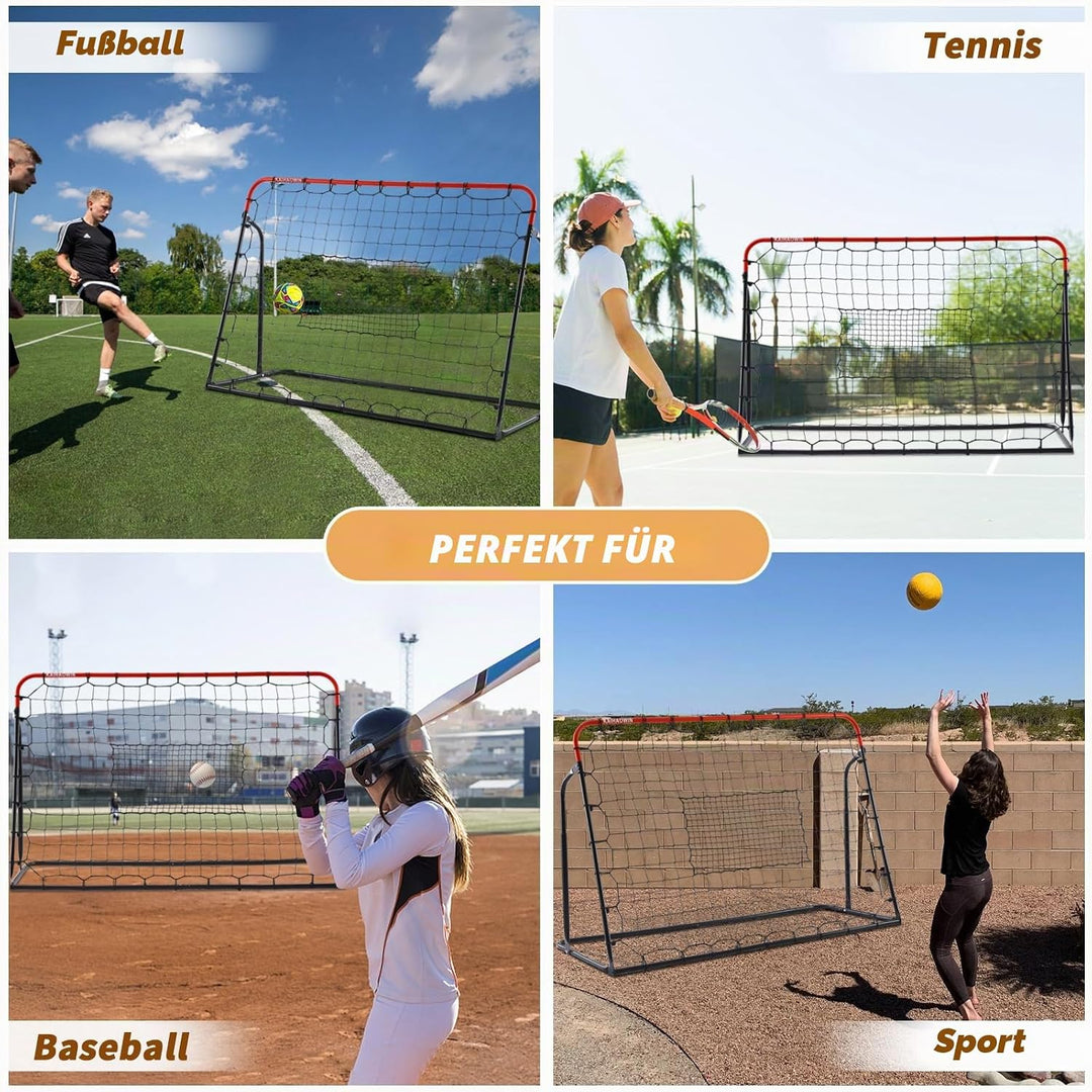 KAIHAOWIN Rebounder für Fussball 120 ×180 cm|120 ×120 cm，Fussball Rebounder Metall mit Verstellbarem