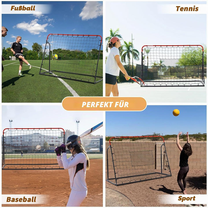 KAIHAOWIN Rebounder für Fussball 120 ×180 cm|120 ×120 cm，Fussball Rebounder Metall mit Verstellbarem