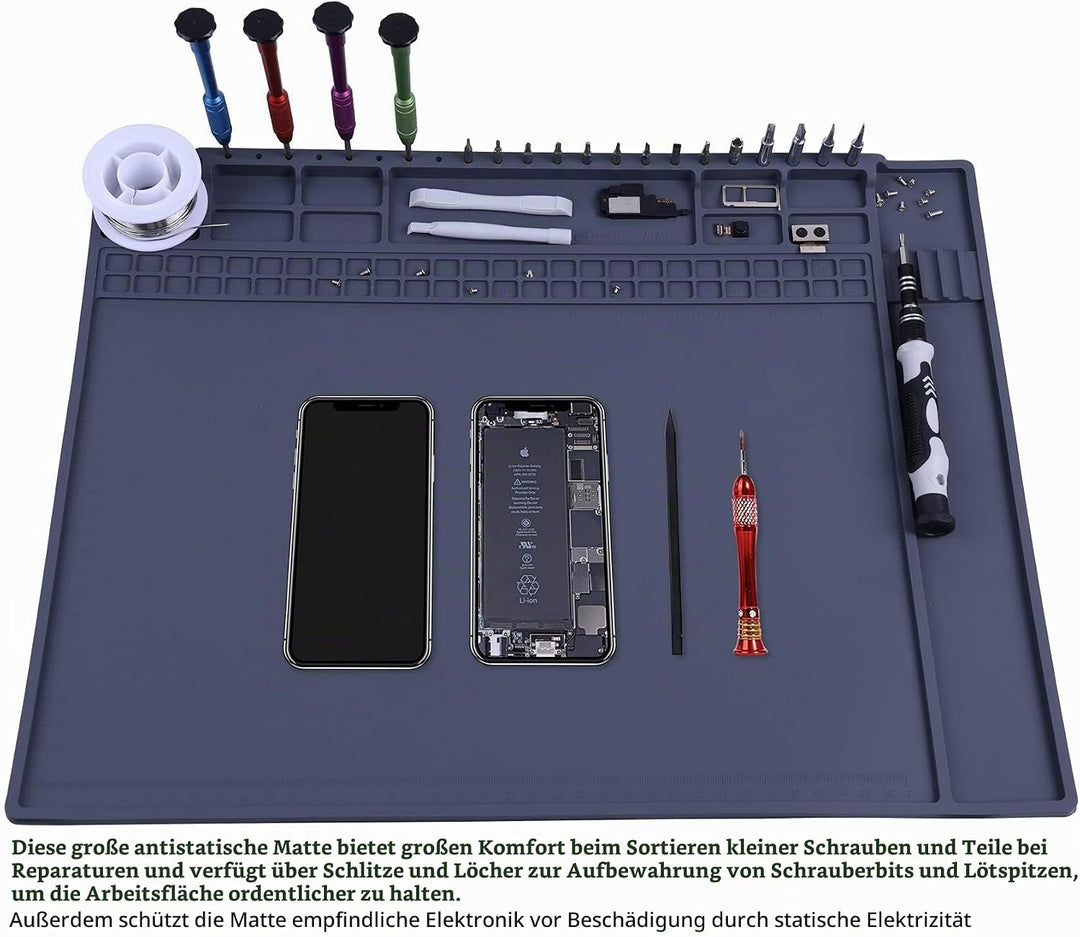 HPFIX Antistatik Matte for Computer,Laptop,Cellphone,iPad Electronics Repair, ESD Soldering Mat Heat