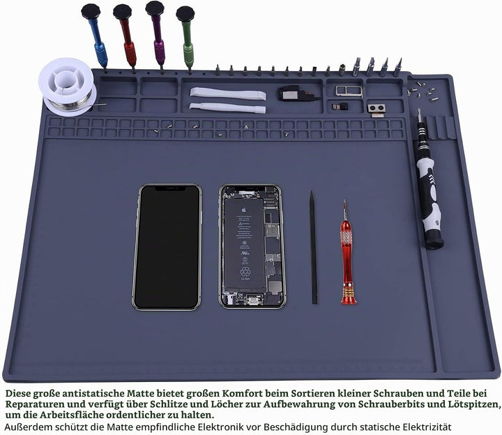 HPFIX Antistatik Matte for Computer,Laptop,Cellphone,iPad Electronics Repair, ESD Soldering Mat Heat