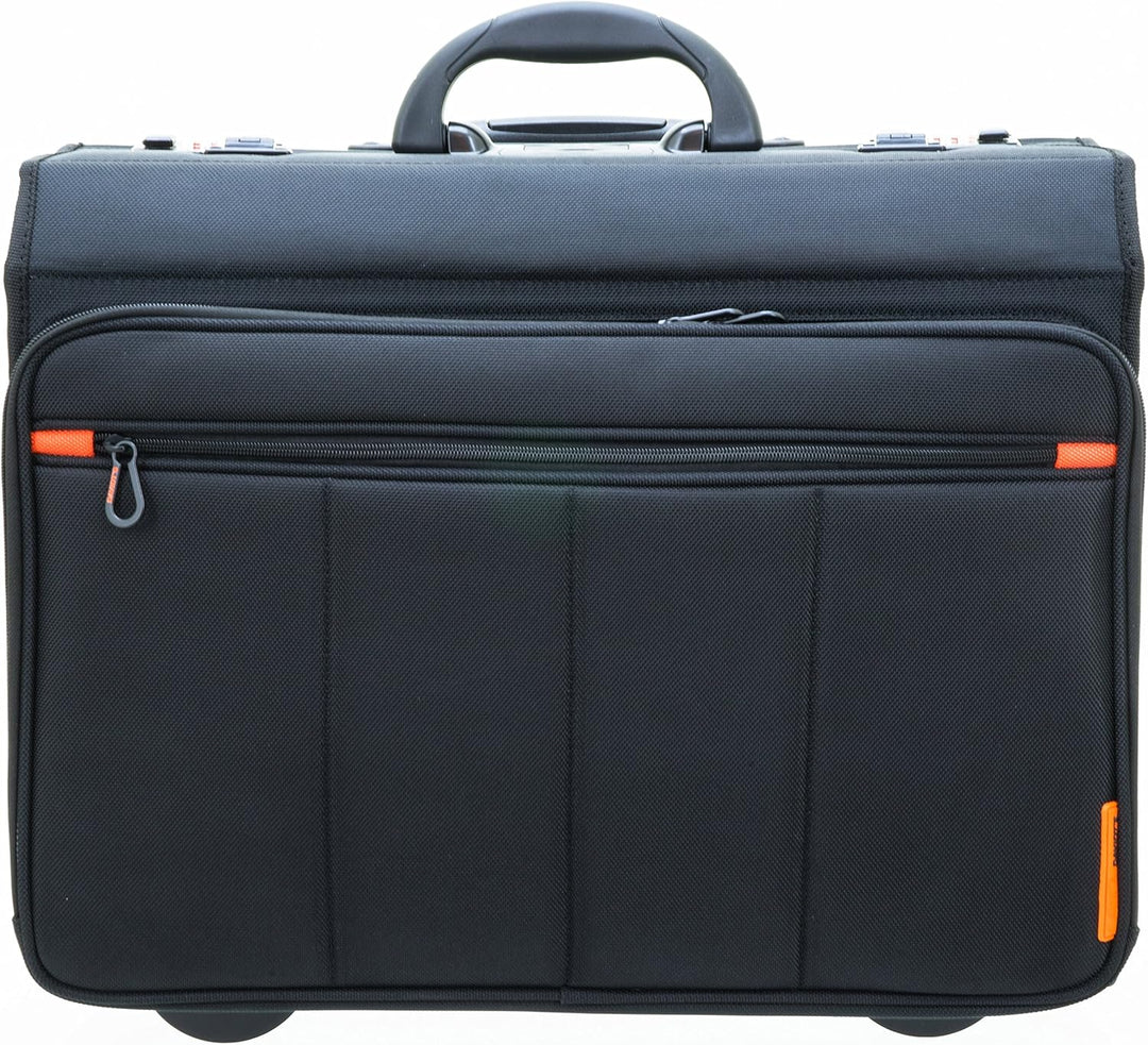 DAVIDTS pilot case + trolley "The Davidt's Chase" black