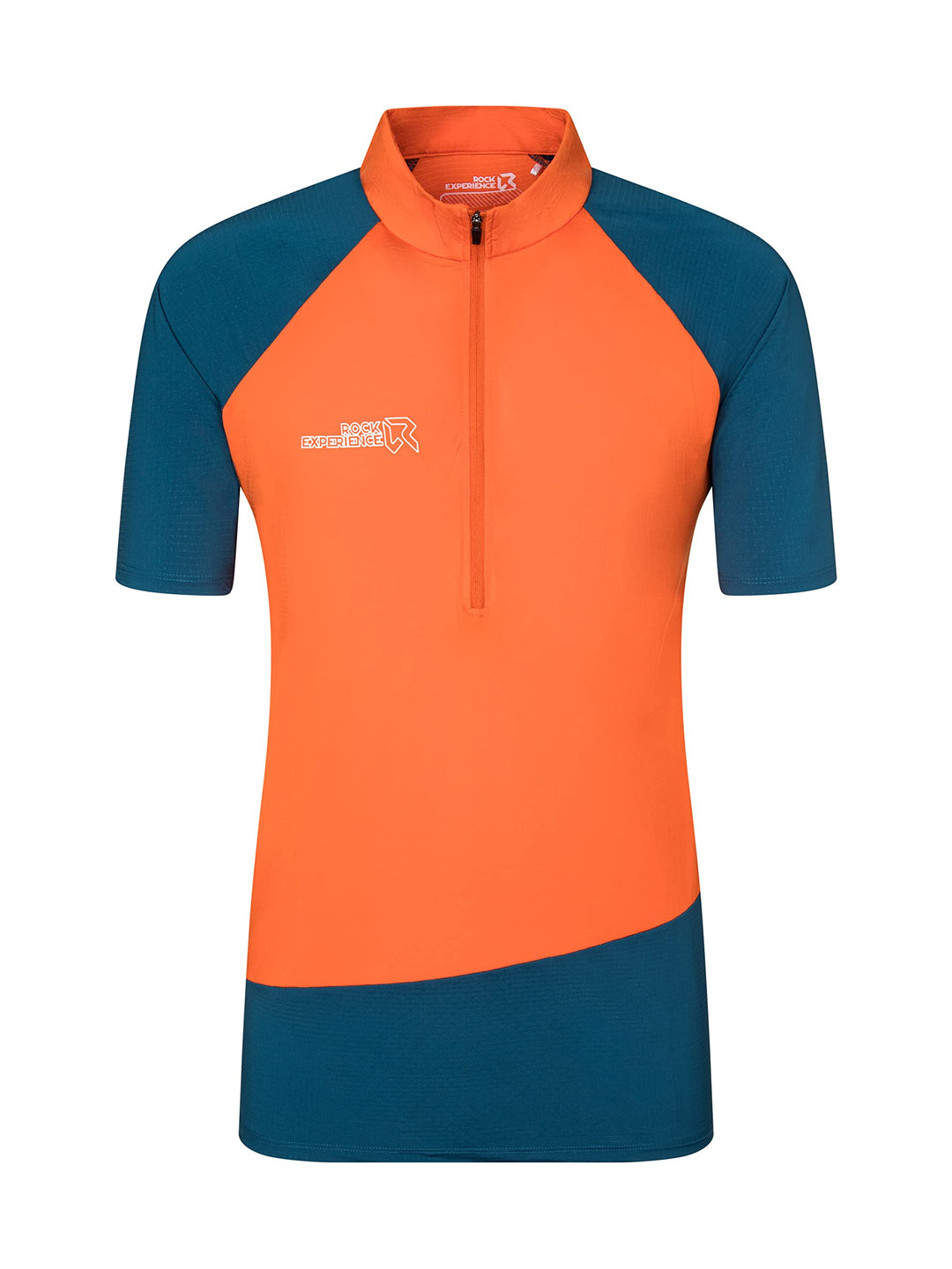 Rock Experience Herren Merlin Ss Hz T-Shirt L 0630 Flame+1484 Moroccan Blue, L 0630 Flame+1484 Moroc