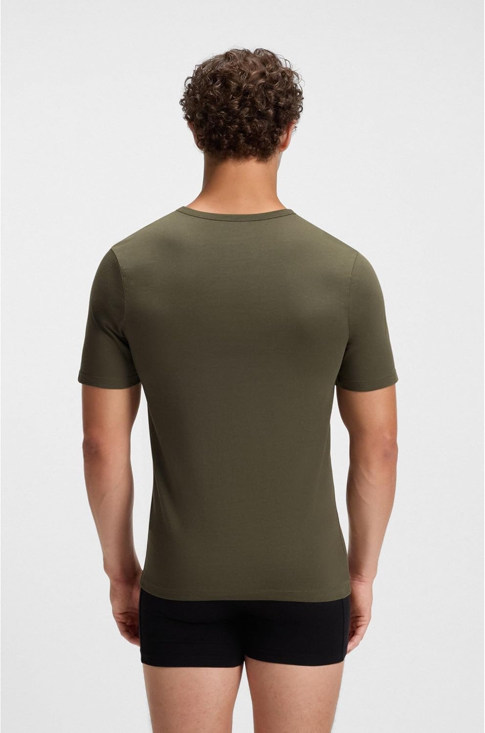 BOSS Herren TShirtRN 3P Classic Dreier-Pack T-Shirts aus Baumwoll-Jersey mit Logo M Grün399, M Gr&#x