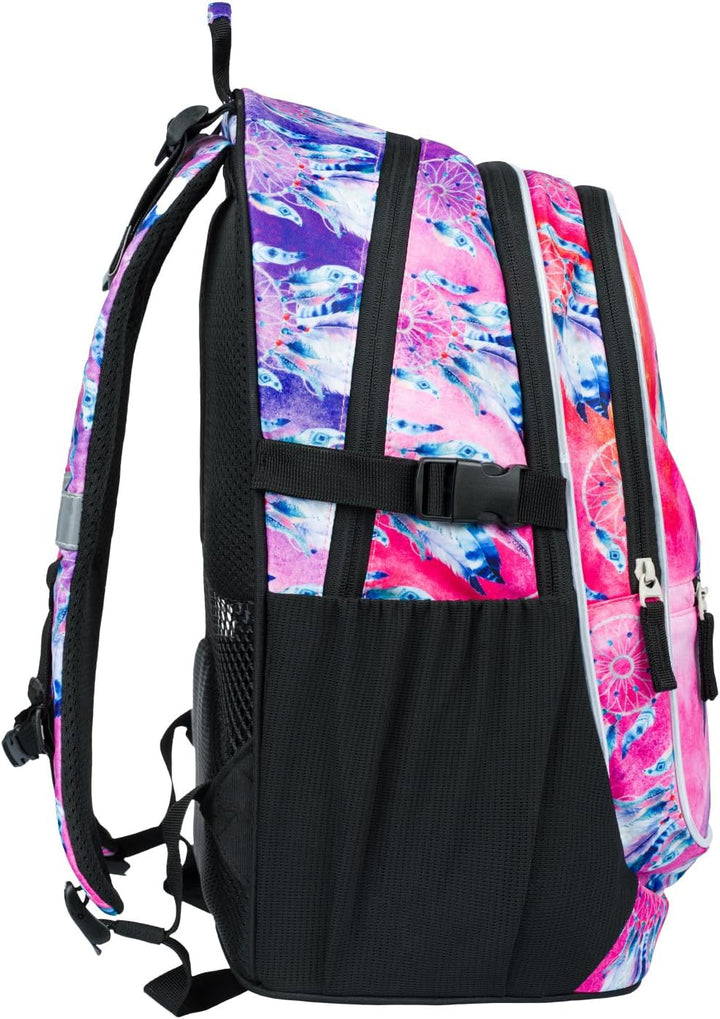 Baagl Schulrucksack Set 3 Teilig, Schultasche ab 3. Klasse, Grundschule Ranzen mit Brustgurt, Ergono