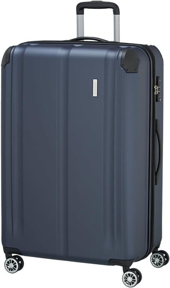 Travelite Hartschalenkoffer gross, erweiterbar, 4 Rollen, City, Trolley mit kratzfester Oberfläche,