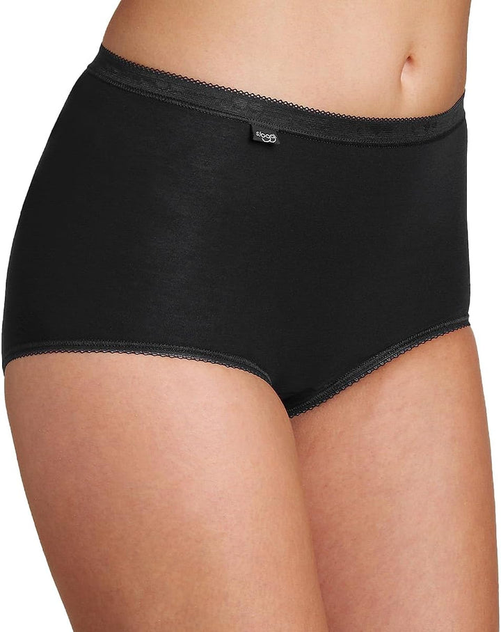 Sloggi Damen sloggi Basic+ Maxi 3P Taillenslip L Schwarz, L Schwarz