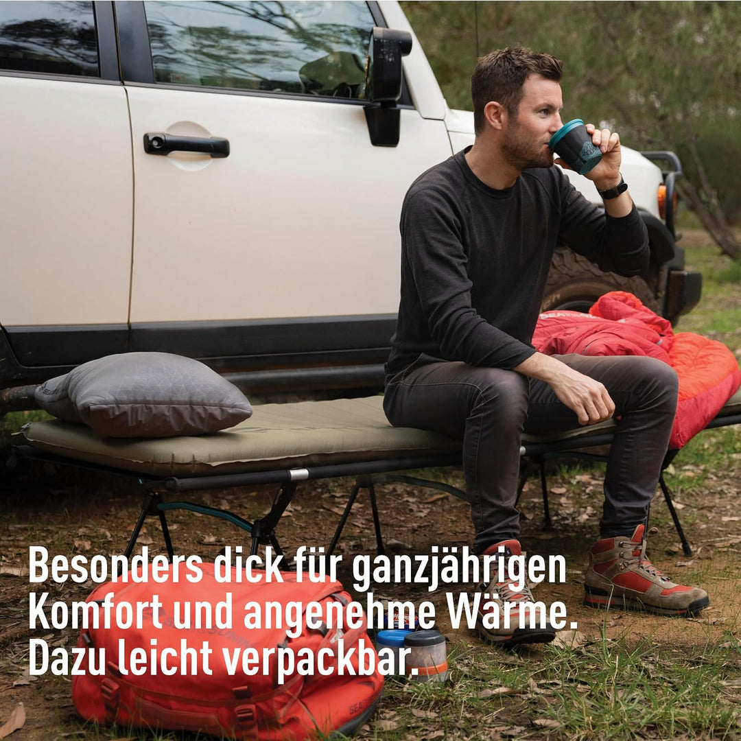 SEA TO SUMMIT - Camp Plus Self Inflating Isomatte Large - Dicke & warme Schlafmatte - Reparatur-Kit