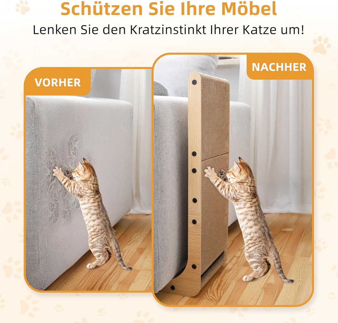 Kratzbrett 68cm hoch Kratzbretter Katze Katzenkratzbretter Kratzmöbel Kratzpappe für Katzen gross XX
