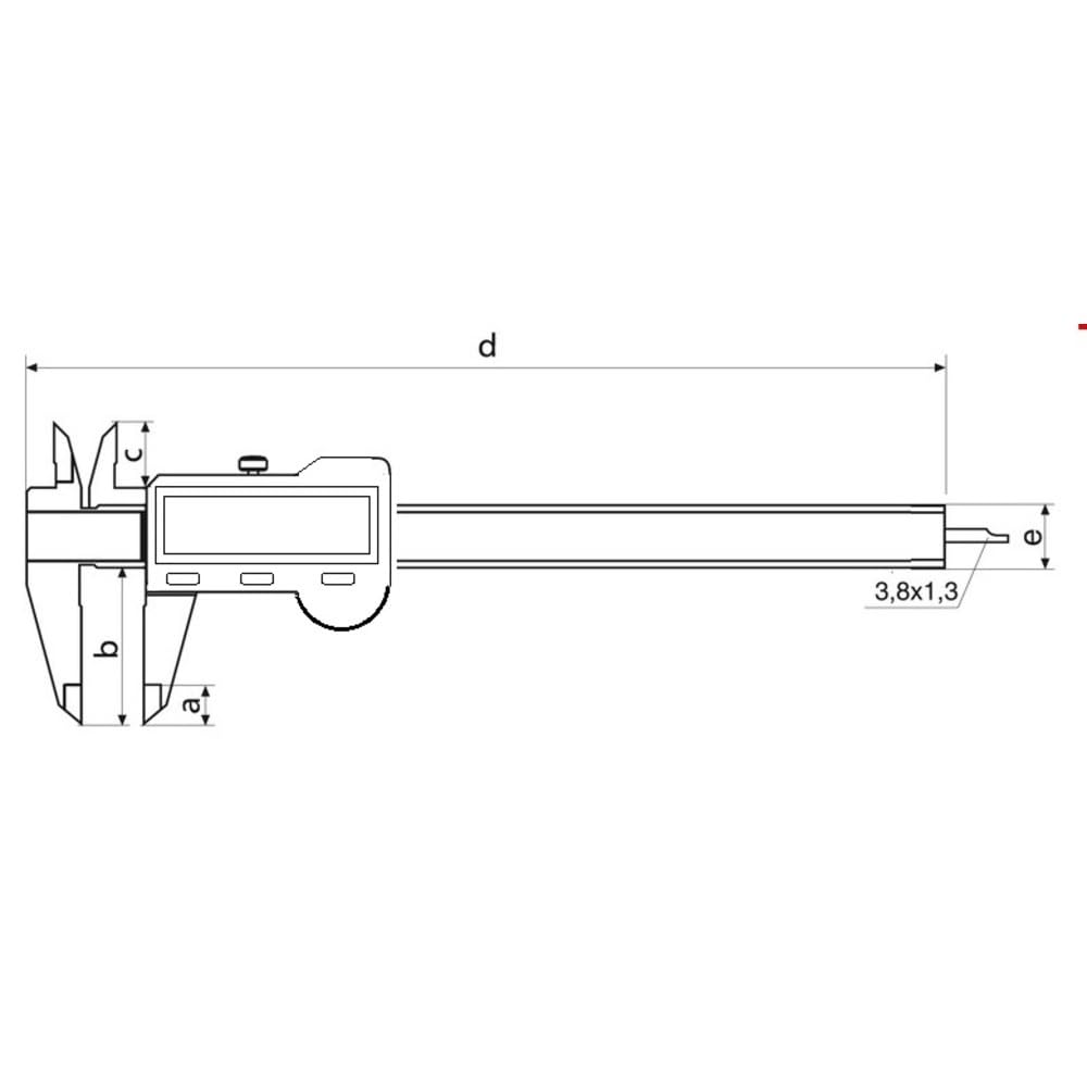 STEINLE 1307 Digital Messschieber 150 mm Ablesung: 0,01 mm Tiefenmass: flach Aktionspreis gültig bis