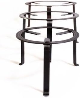 DESTILLATIO 50 cm Dreibein Ständer für die Feuerküche | Geschwärztes Schmiedeeisen | Ideal für alle