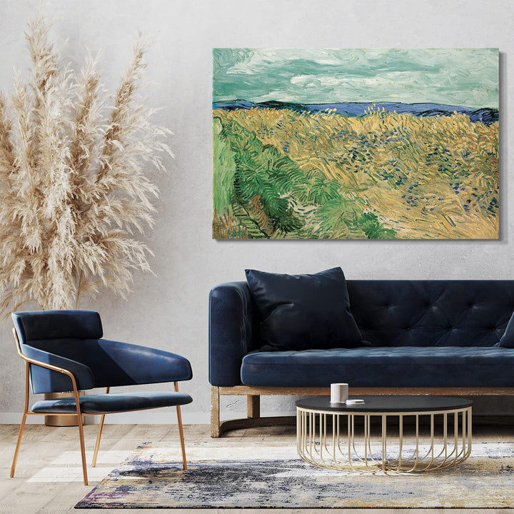 Printed Paintings Leinwand (80x60cm): Vincent Van Gogh - Weizenfeld mit Kornblumen (1890) 80x60 cm,
