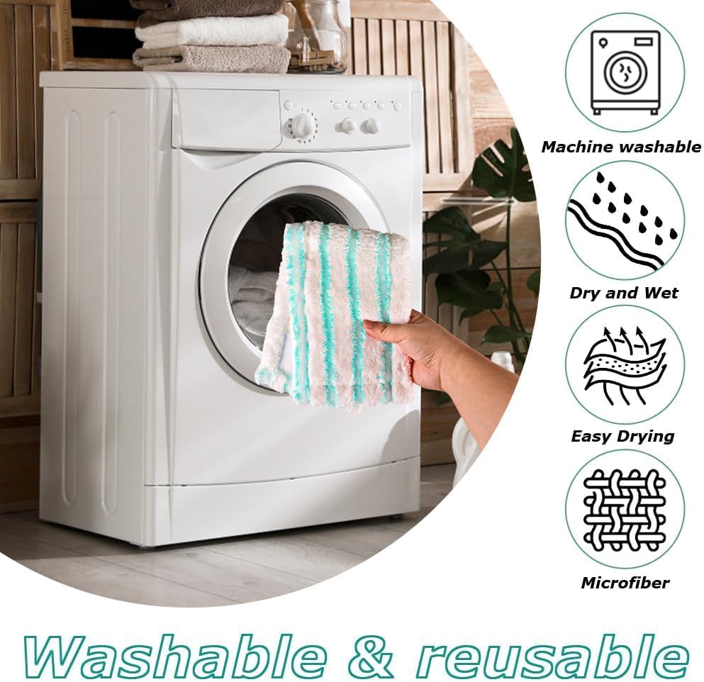 4 Pack Leifheit Bodenwischer Ersatzbezug für Leifheit Profi XL Micro Duo/Cotton Plus, Mikrofaser Wis