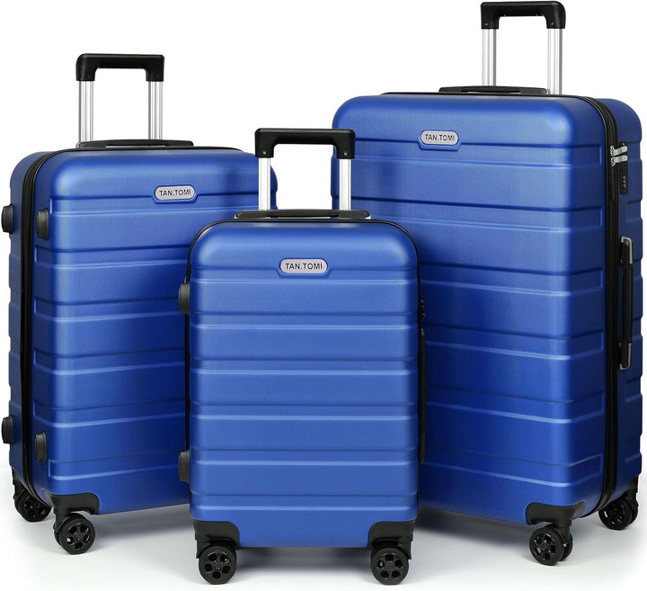 TANTOMI Kofferset 3-teilig, ABS Hartschalenkoffer Set, Reisekoffer Set mit Rollen, Gepäck-Sets (20/2