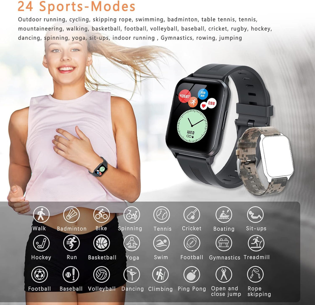 SUPBRO Smartwatch, Fitness Armband Tracker Touch Screen Uhr Wasserdicht IP68 Armbanduhr Smart Watch