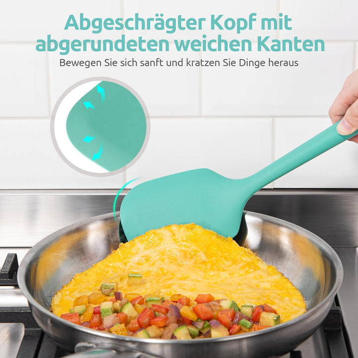 U-Taste Extra lange Küchenutensilien aus Silikon, 5 Stück, 230 °C hitzebeständig BPA-freier Kochuten