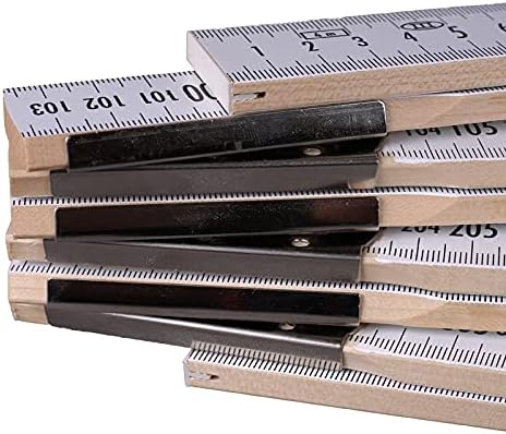 Nivellierzollstock 4 m, (Geometer-Massstab), Transportlänge 57,5 cm – beide Seiten cm/mm-Teilung