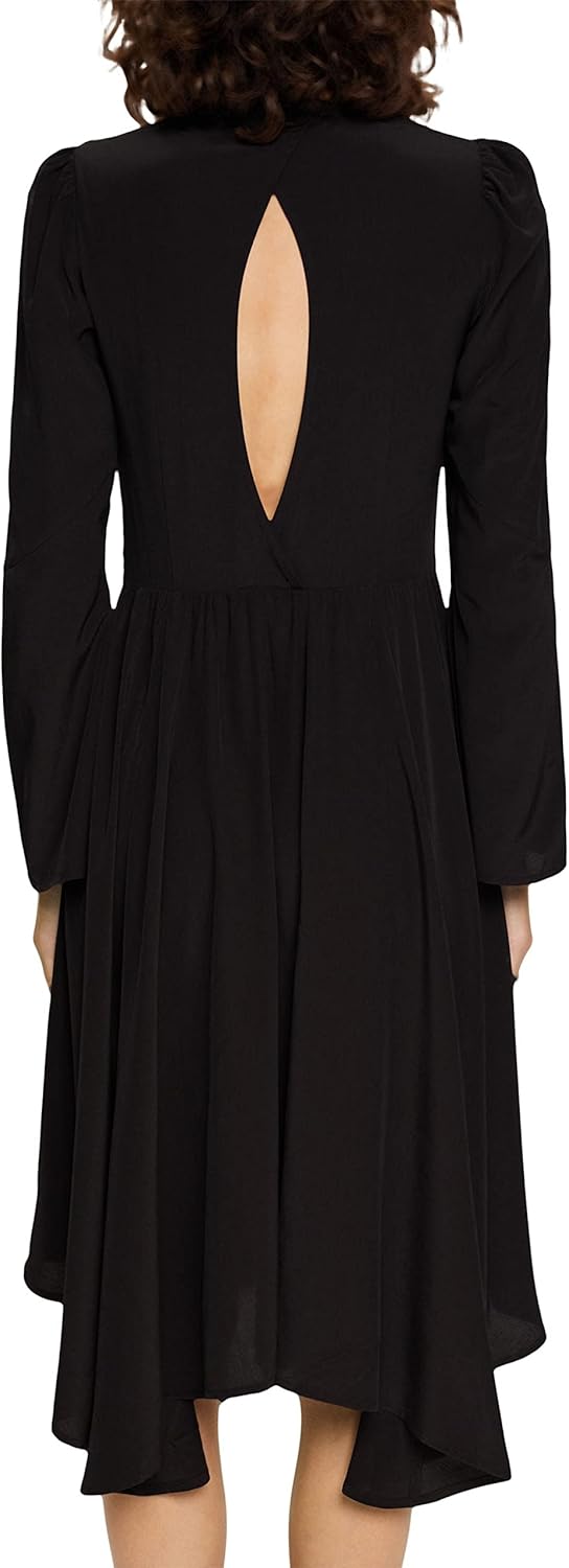 ESPRIT Langarmkleid in Midilänge 44 Schwarz, 44 Schwarz
