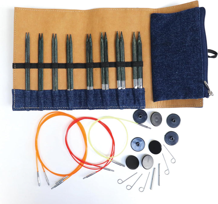 KnitPro - KnitPro Special Edition Holz Indigo Austauschbar Nadel Setzen - 1 Setzen