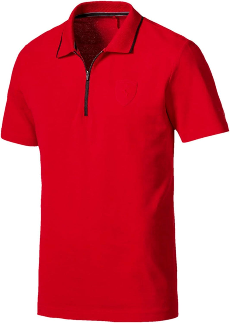 PUMA Ferrari Herren Polo Small 40/42 Rot, Small 40/42 Rot