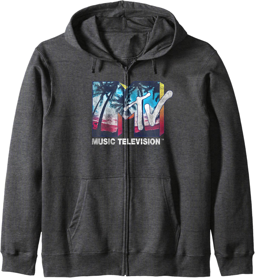 MTV Neon Sunset Bold Logo Kapuzenjacke