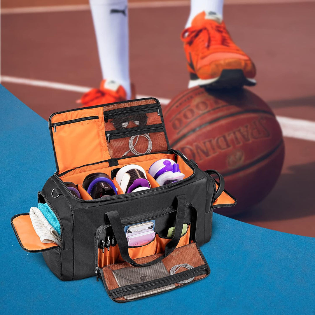 DSLEAF Sneaker Tasche & Sporttasche, Schuhtasche mit 3 verstellbaren Trennwänden für Kleidung und La