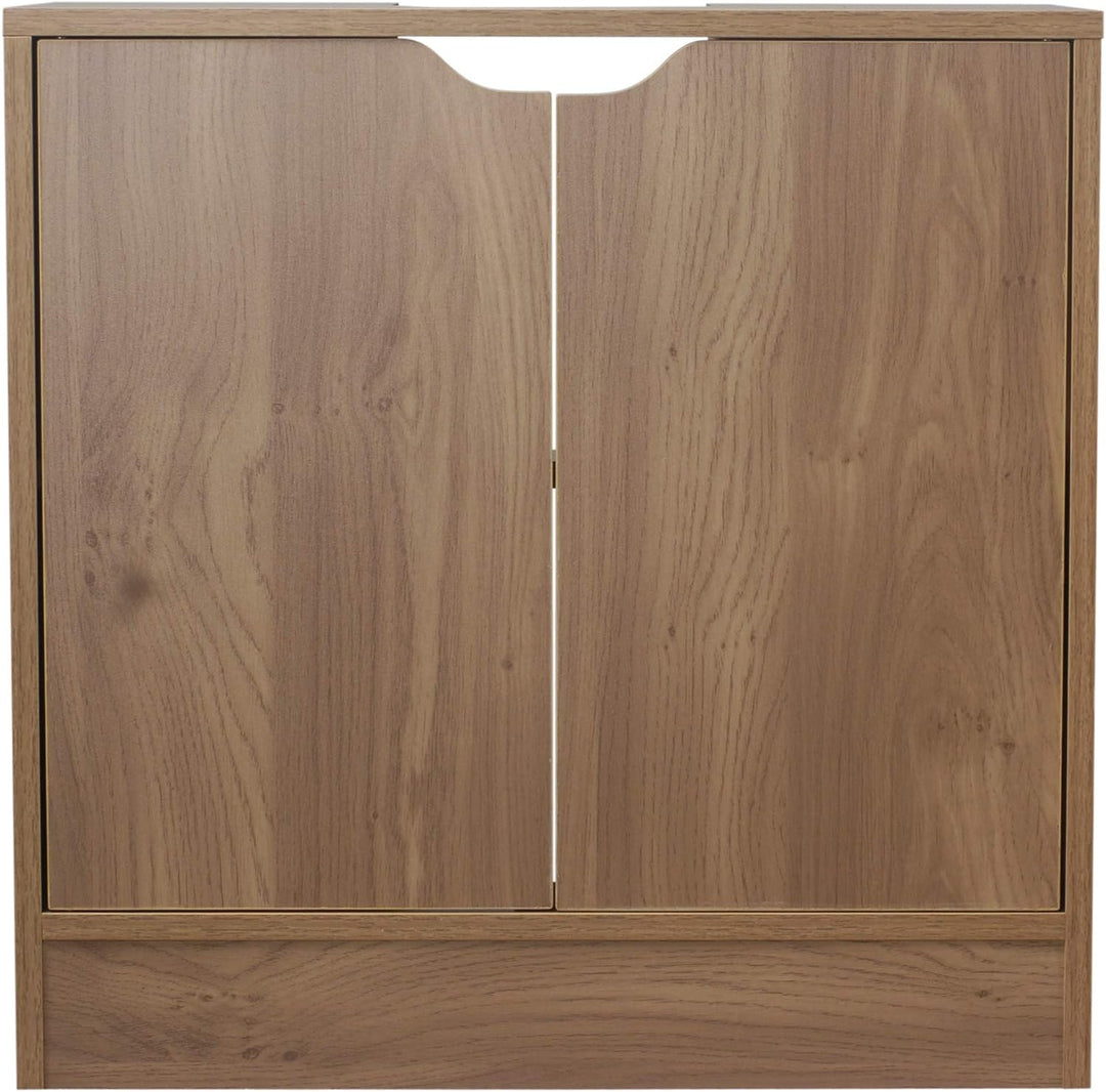 URBNLIVING Waschbeckenunterschrank für das Badezimmer, mit Standfuss, Eiche, Eiche