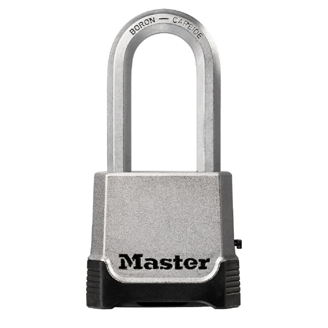 MASTER LOCK Hochleistungsvorhängeschloss [Schlüssel + Zahlenkombination] [Zinkgehäuse] [Aussenbereic