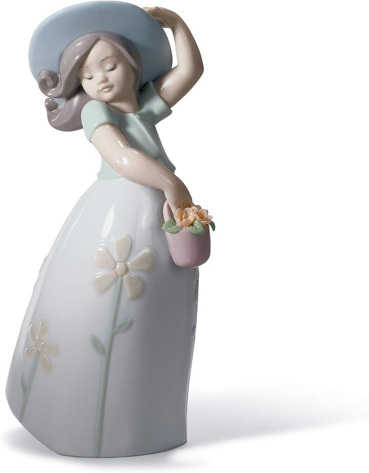 LLADRÓ Mädchen-Figur Kleine Margerite. Mädchen. Porzellan.