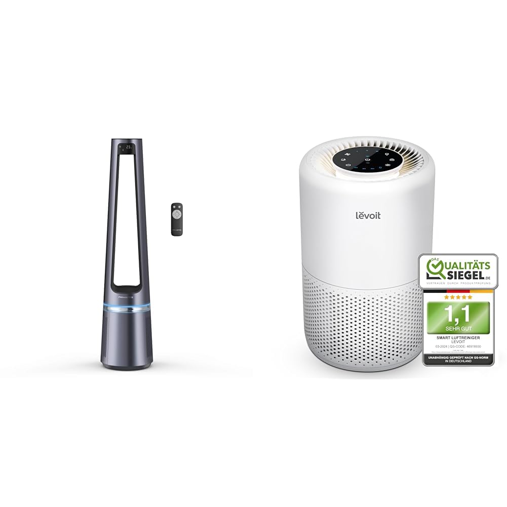 Rowenta rotorloser 2 in1 Luftreinigungsventilator Eclipse QU5030 & LEVOIT Luftreiniger HEPA Filter f