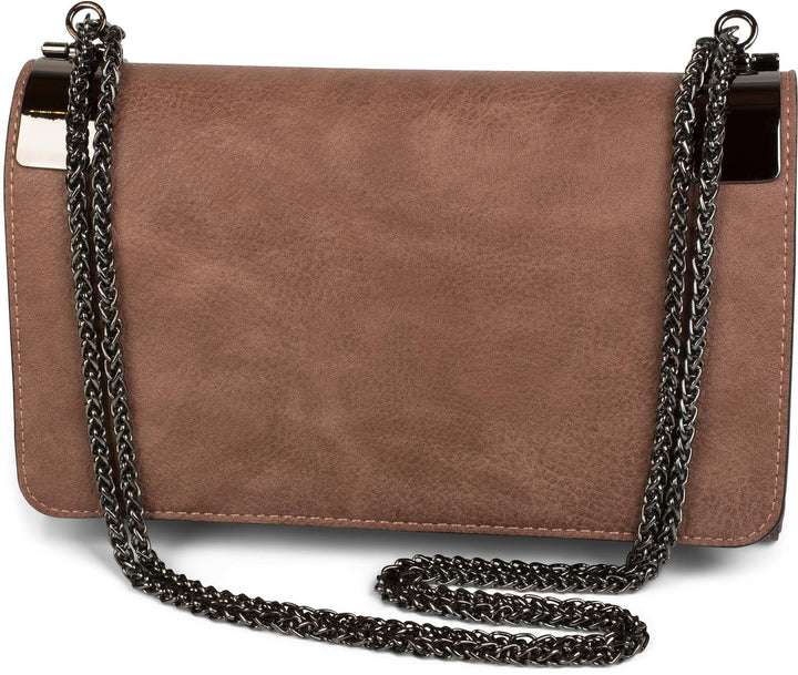 styleBREAKER Clutch, Abendtasche mit Metallspangen und Gliederkette, Vintage Design, Damen 02012046