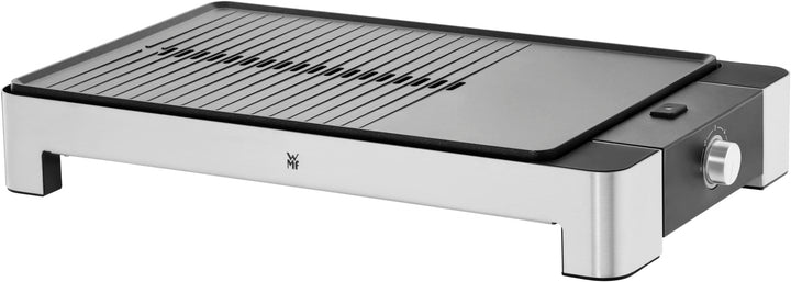 WMF Lono Tischgrill flach & gerippt, Elekrogrill mit variabler Temperatureinstellung, 2300 W, edelst