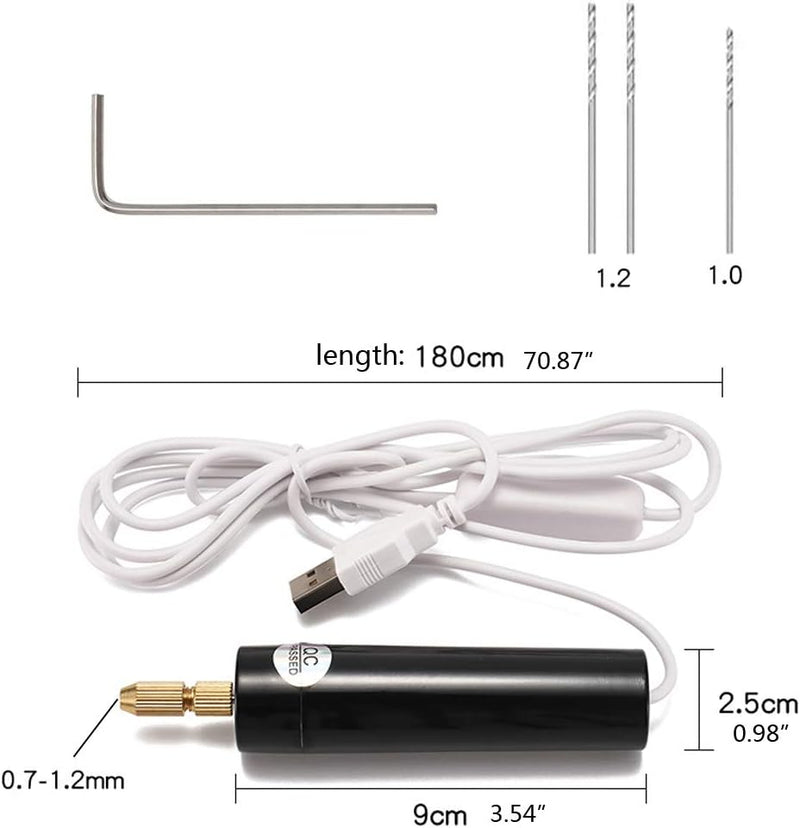 Lobounny Mini Elektrische Bohrmaschine Handheld Bohrer Kit Epoxy Harz Schmuck Herstellung Holz Handw