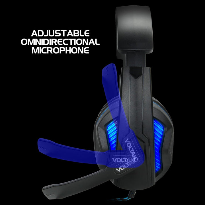 Enhance Gaming-Headset für PS4 mit 7.1-Surround-Sound – Voltaic PRO Esports-Computerkopfhörer mit Mi