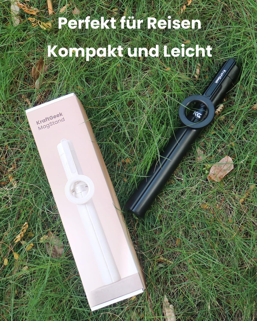 KraftGeek Magnetisches Handy Stativ Selfie Stick mit MagSafe, Smartphone Stativ bis 163 cm, Selfiest