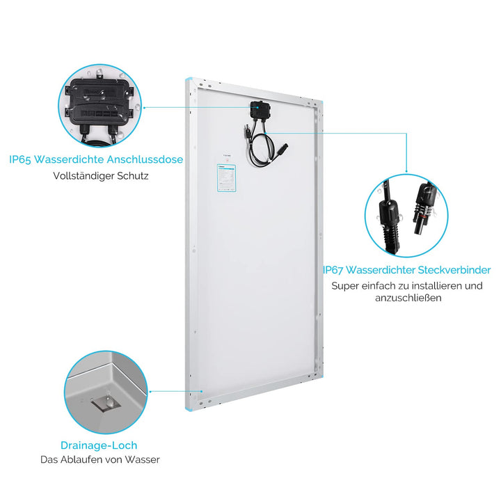 RENOGY 175W 12 Volt (schlankes Design) Solarmodul Monokristallin Solarpanel Photovoltaik Solarzelle