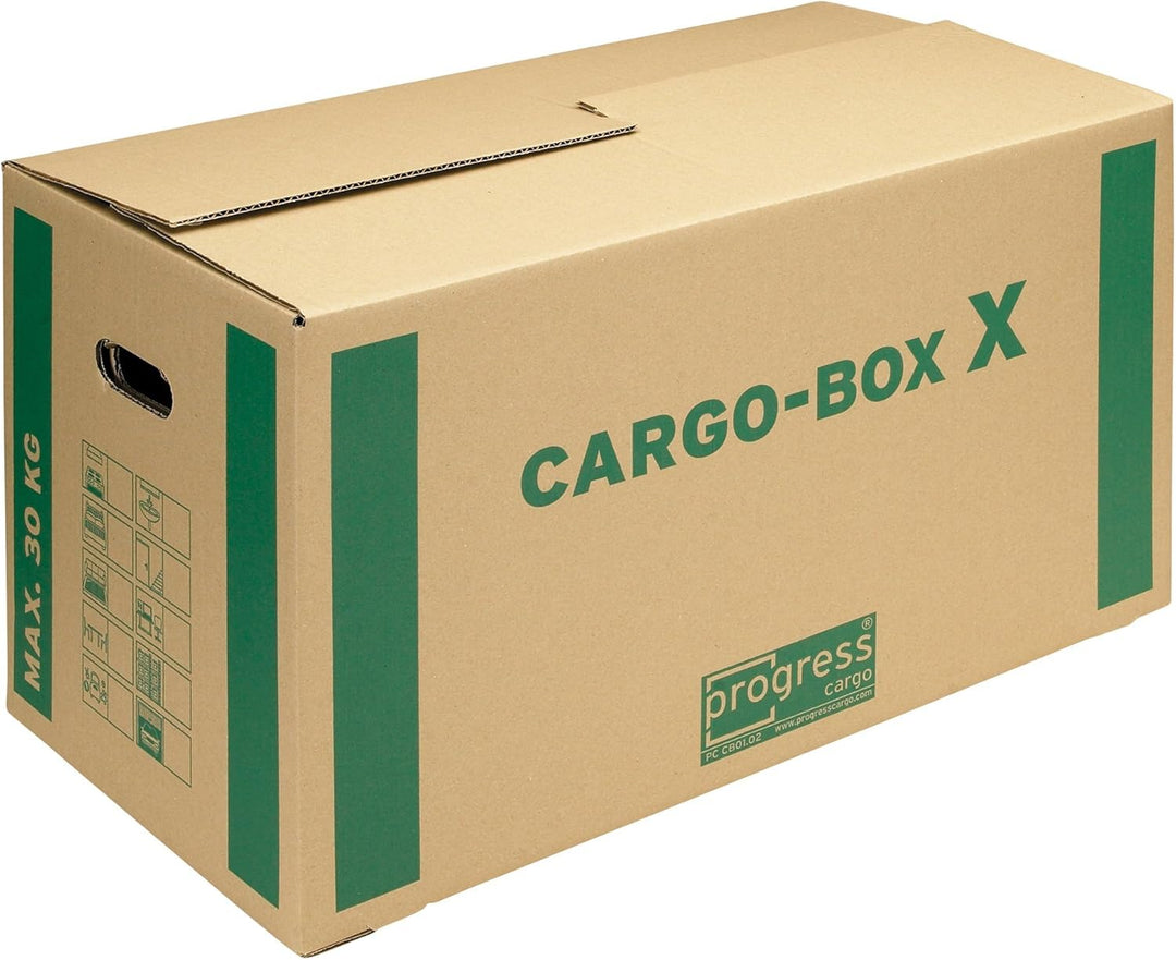 progressCARGO Transport-Umzugskarton, Eco, PC CB01.02, 1-wellig, 637 x 340 x 360 mm, 10-er Pack, bra