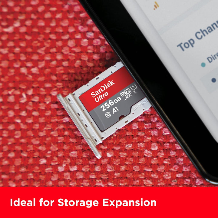 SanDisk Ultra Android microSDXC UHS-I Speicherkarte 256 GB + Adapter (Für Smartphones und Tablets, A