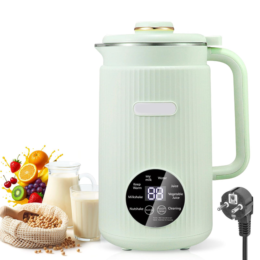 Nussmilchmaschine 8-in-1, Pflanzenmilchbereiter 1200 ml mit Selbstreinigung, Warmhaltefunktion &amp; Tim