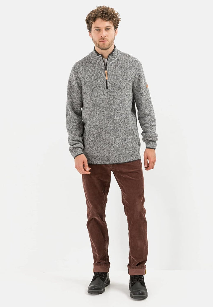 camel active Herren Regular Fit Hose Houston mit Struktur Jeans 31W / 34L Dunkelrot, 31W / 34L Dunke