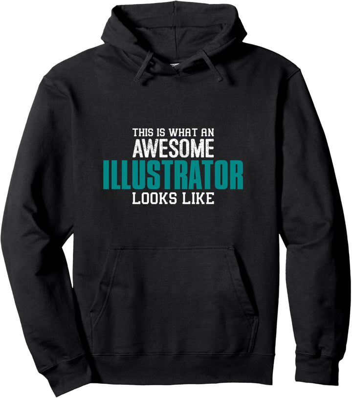 So sieht ein cooler Illustrator aus Geschenk Designer Lustig Pullover Hoodie