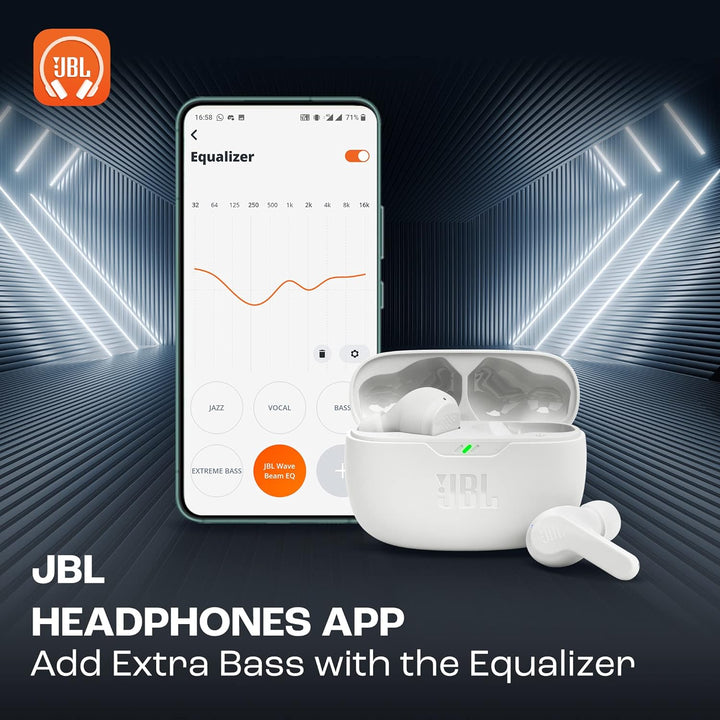JBL Wave Beam – Kabellose In-Ear Ohrhörer mit IP54 und IPX2 Wasserdichtigkeit – Freisprechfunktion u