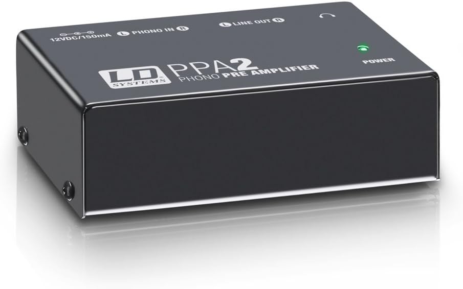 LD Systems PPA 2 Phono-Vorverstärker und Entzerrer LDPPA2, schwarz Single, Single