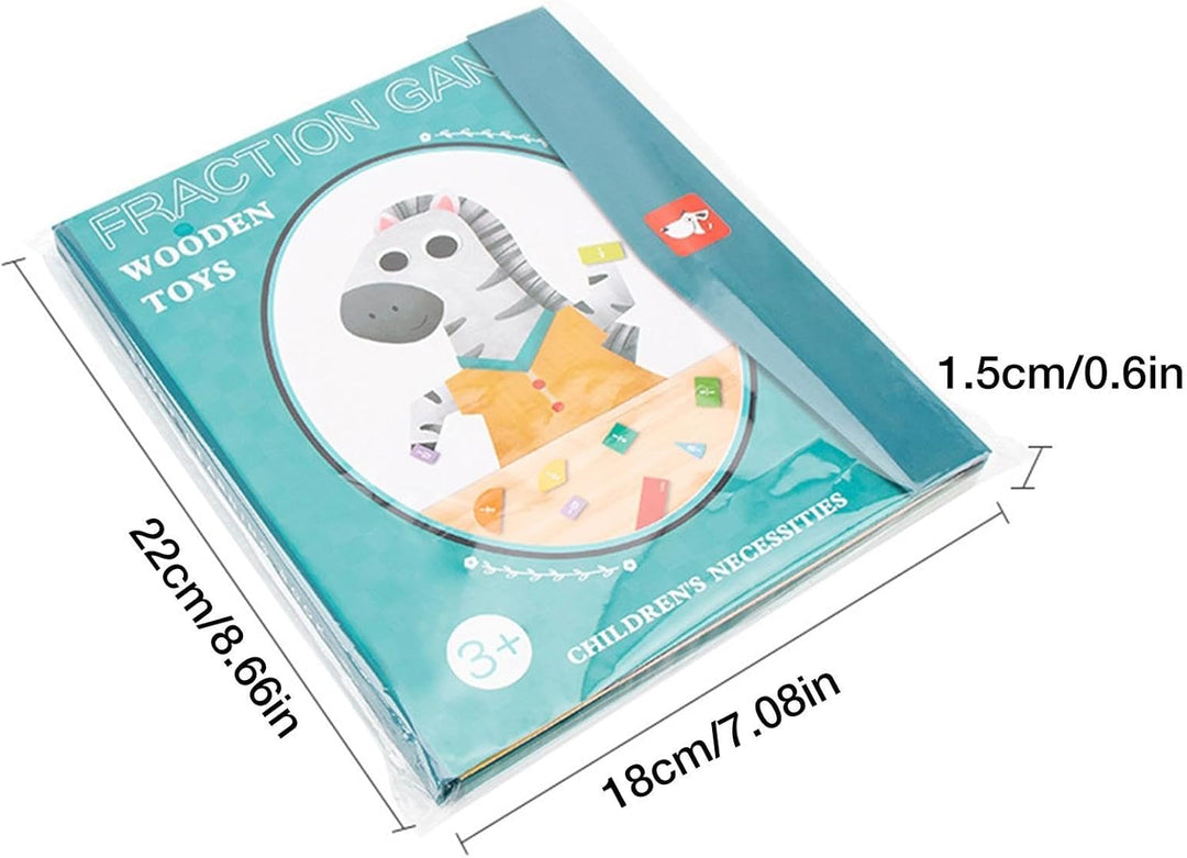 Math Games for School, Fraction Educational Tools, Magnetic Fraction Manipulatives, Wooden Math Mani